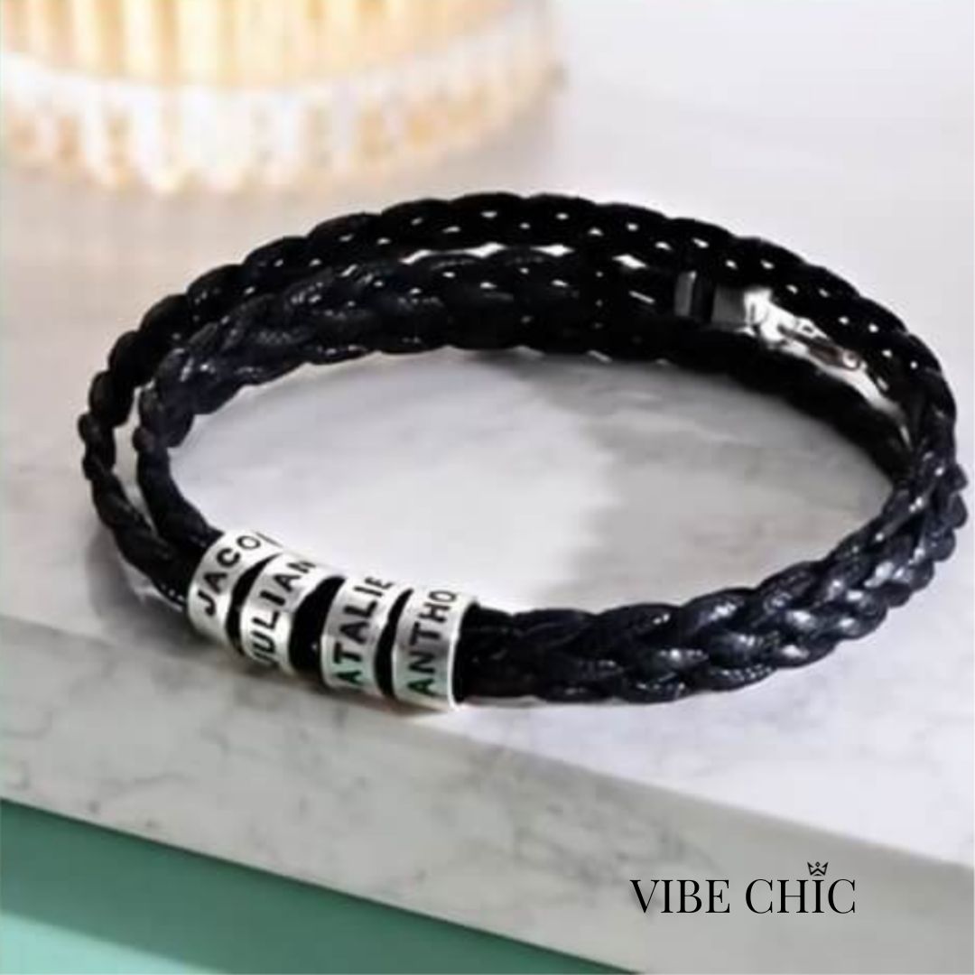 O Presente Perfeito! Pulseira em Couro com Gravação a Laser Personalizável com 30% OFF + Frete Grátis Só Hoje!