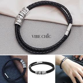 O Presente Perfeito! Pulseira em Couro com Gravação a Laser Personalizável com 30% OFF + Frete Grátis Só Hoje!