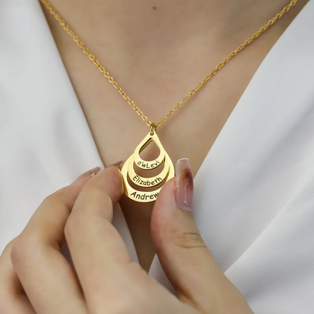 Colar Gotas de Amor Personalizado! 💖 Especial Dia das Mães com 30% OFF + Frete Grátis