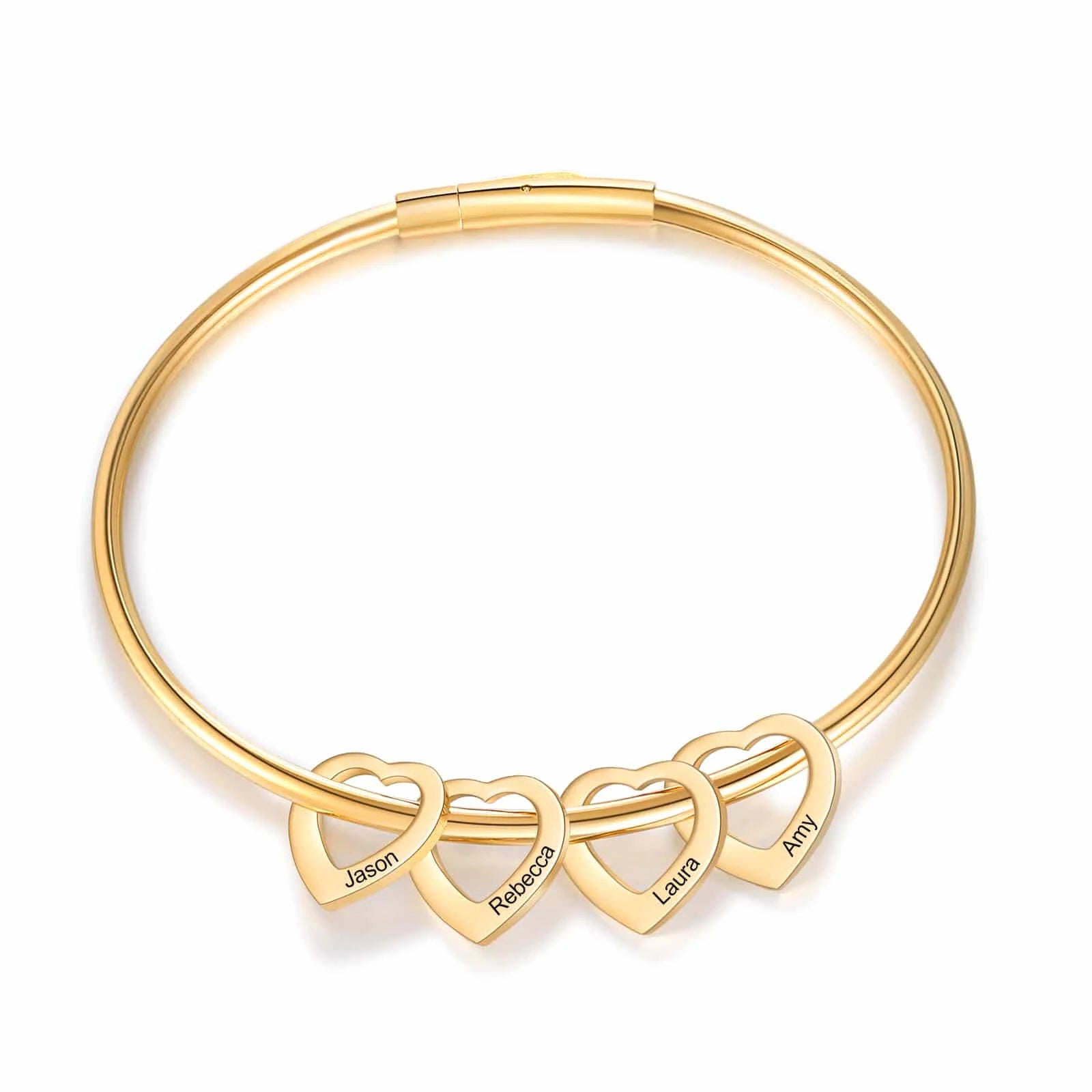 Pulseira Coração de Mãe Personalizável — Grave os Nomes de Quem Você Ama. 30% Off + Frete grátis, só Hoje!