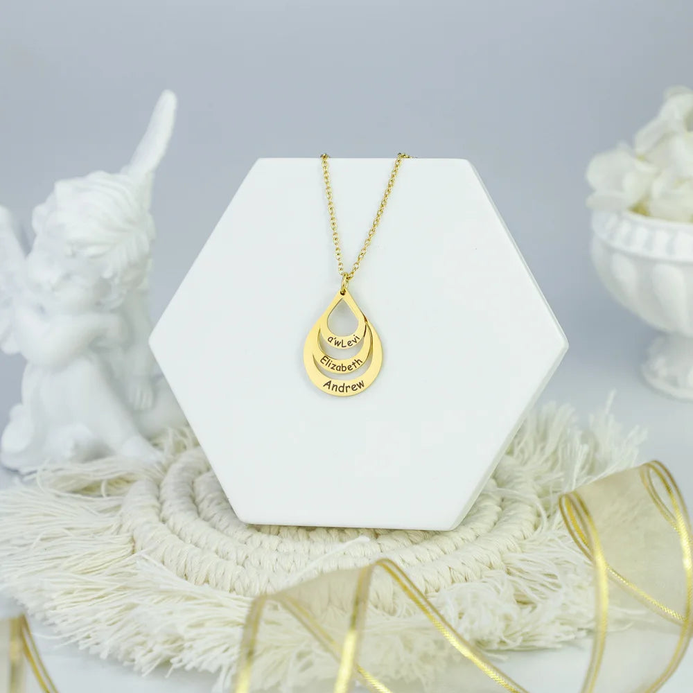 Colar Gotas de Amor Personalizado! 💖 Especial Dia das Mães com 30% OFF + Frete Grátis
